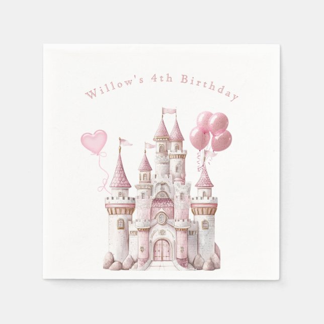 Princess Castle Balloons Serviette (Vorderseite)