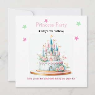 Princess Castle Bezauberung zum Geburtstag Einladu Einladung