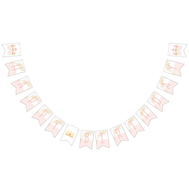 Princess Castle Birthday Bunting Wimpelkette (Alle)