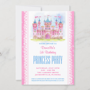 Princess Castle Birthday Einladung