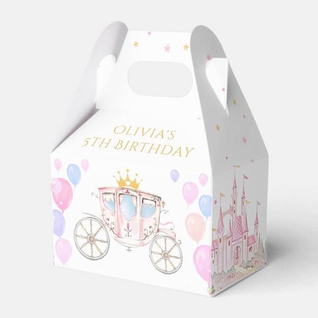 Princess Castle Birthday Party Fevor Box Geschenkschachtel (Vorderseite)