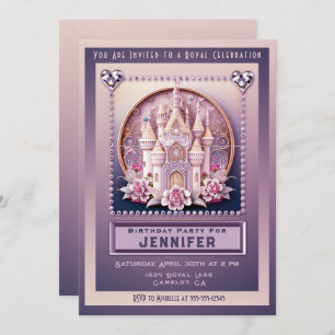 Princess Castle Geburtstagsparty Einladung