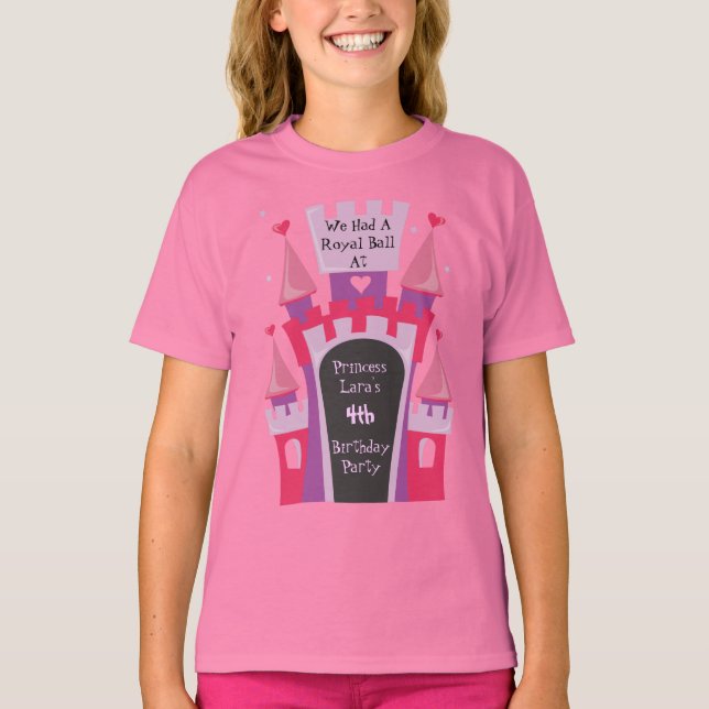 PRINCESS CASTLE Geburtstagsparty T - Shirt (Vorderseite)