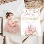 Princess Castle Girl Birthday Foto Danke, dass ihr Dankeskarte<br><div class="desc">Princess Castle Girl Birthday Foto Danke,  dass ihr die Karte erhalten habt</div>