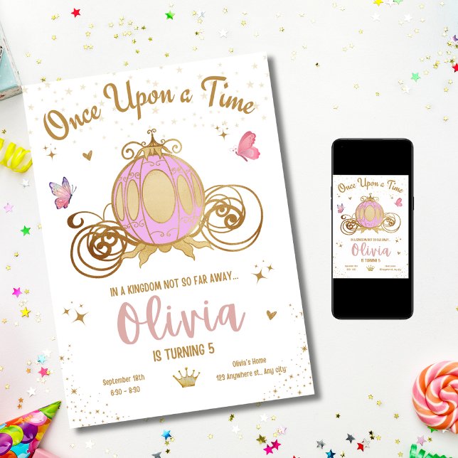 Princess Castle Girl Birthday Party, Prinzessin Bi Einladung (Von Creator hochgeladen)