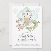 Princess Castle Girl's Birthday Party Einladung