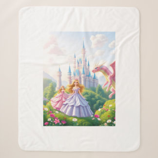 Princess Castle Girls Blanket - Fairy Tale Sherpadecke