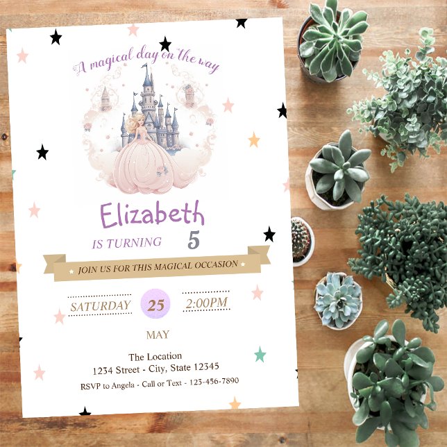 Princess Castle Herts Geburtstag Einladung (Von Creator hochgeladen)