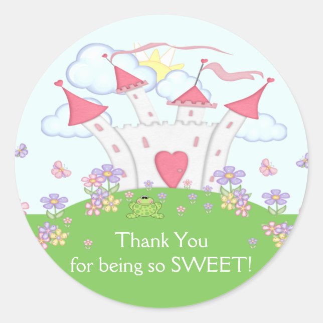 Princess Castle Vielen Dank für Ihr Aufkleber (Vorderseite)