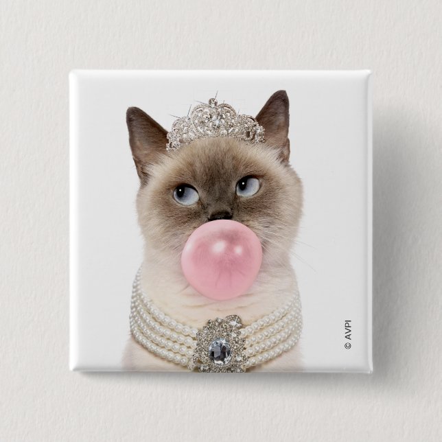Princess Cat Blowblase Kaugummi Button (Vorderseite)