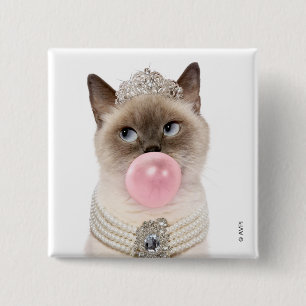 Princess Cat Blowblase Kaugummi Button