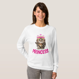 PRINCESS CAT kITTEN T - Shirt, Ladys Girls T-Shirt