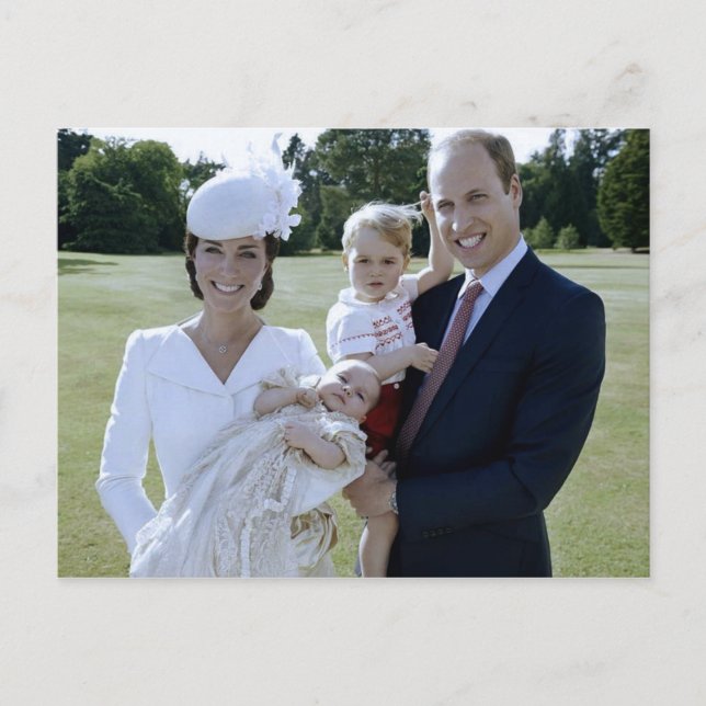 Princess Charlotte Christening July 2015 stylized Postkarte (Vorderseite)