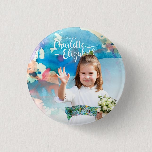 Princess Charlotte Elizabeth 6. Geburtstagsmagnet Button (Vorderseite)
