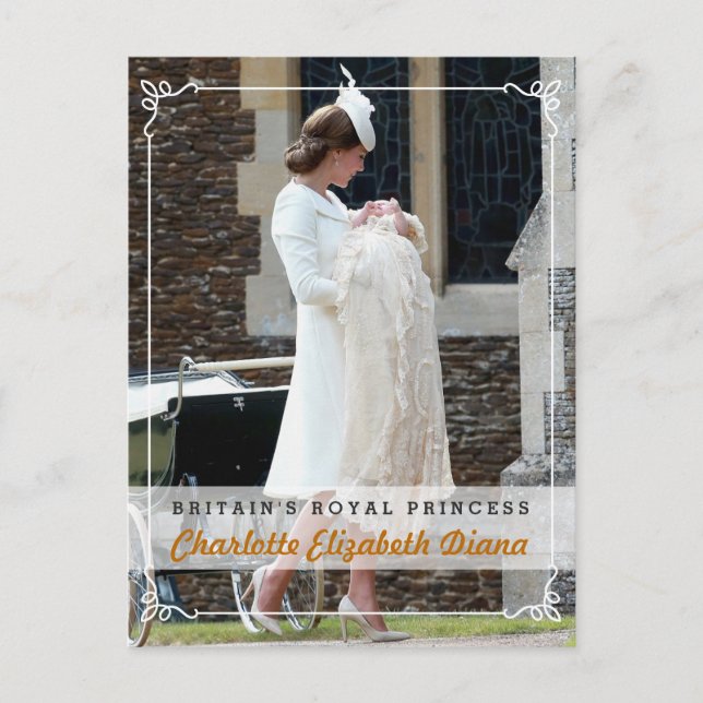 Princess Charlotte Elizabeth Diana - Christening Postkarte (Vorderseite)