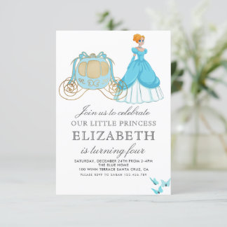 Princess Cinderella Geburtstagsparty Dekoration Einladung