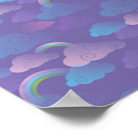 Princess Cloudy Sky Lila Blue Clouds Unicorn