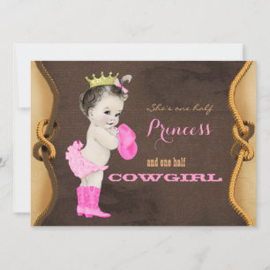 Princess Cowgirl Babydusche Einladung