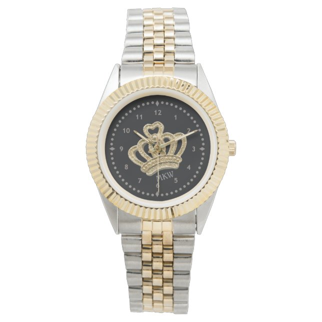 Princess Crown 2-Tone Monogram eWatch Armbanduhr (Vorderseite)