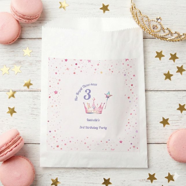 Princess Crown 3. Geburtstag Royal Threeness Geschenktütchen (Von Creator hochgeladen)