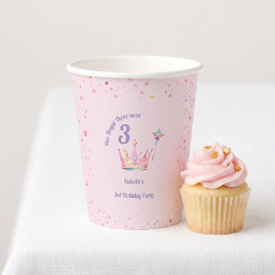 Princess Crown 3. Geburtstag Royal Threeness Pappbecher