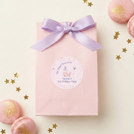 Princess Crown 3. Geburtstag Royal Threeness Runder Aufkleber