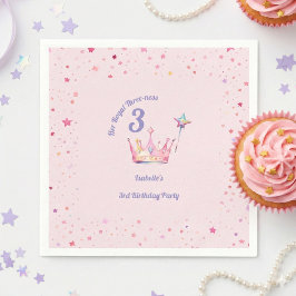Princess Crown 3rd Birthday Royal Threeness Serviette