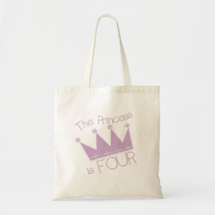 Princess Crown 4th Birthday Tshirts Tragetasche