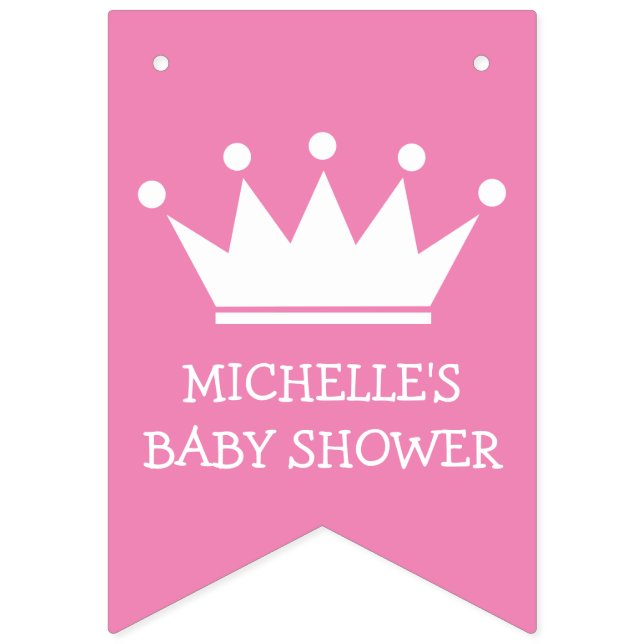 Princess Crown Baby Dusche Party Banner (Erste Fahne)