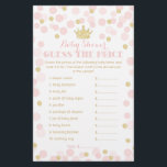 Princess Crown Baby Dusche Preis Spiel pink & gold Flyer<br><div class="desc">Dieses Design ist in unserem Babyduschthema "Princess Crown" in Rosa und Gold gehalten. Die Kollektion der Koordinationsprodukte ist in unserem Shop, zazzle.com/doodlelulu*, erhältlich. Kontaktieren Sie uns, wenn Sie dieses Design auf ein bestimmtes Produkt angewendet haben, um Ihr eigenes einzigartiges Match oder Geschenk zu erstellen! Vielen Dank, dass Sie ein DoodleLulu...</div>