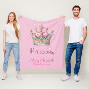 Princess Crown Fleecedecke