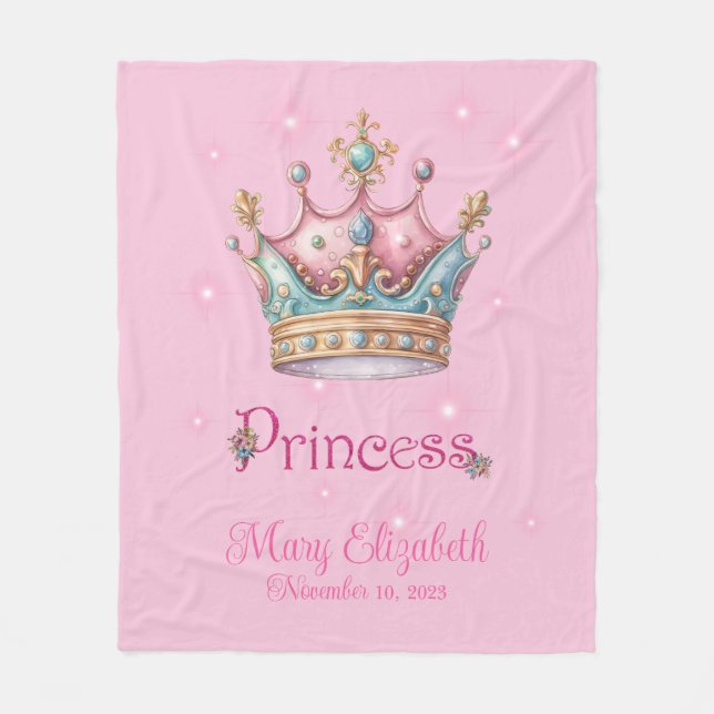 Princess Crown Fleecedecke (Vorderseite)