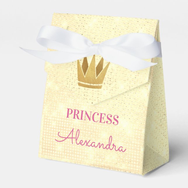 Princess Crown Gold Sparkle Geschenkschachtel (Vorderseite)
