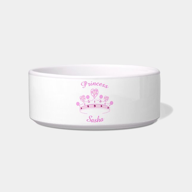 Princess Crown Personalisiert Napf (Vorderseite)