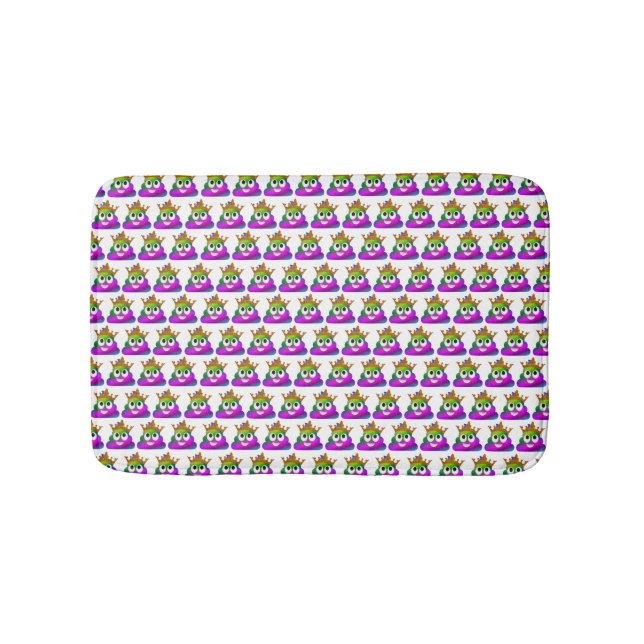 Princess Crown Rainbow Emoji Kackte Badematte (Vorderseite)