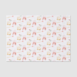 Princess Crown Wand Pink Little Girl Geburtstag Seidenpapier