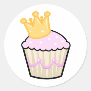 Princess Cupcake Runder Aufkleber