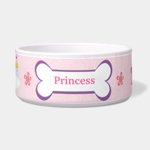 Princess Custom Pet Dog Food Bowl - Rosa Napf