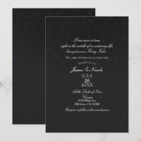 Princess Damask Black Elegant Storybook Hochzeit