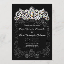 Princess Diamond Tiara Wedding Einladung 5 x 7