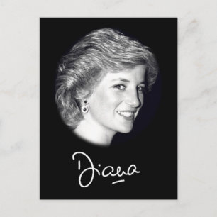 Princess Diana Autograph Postkarte