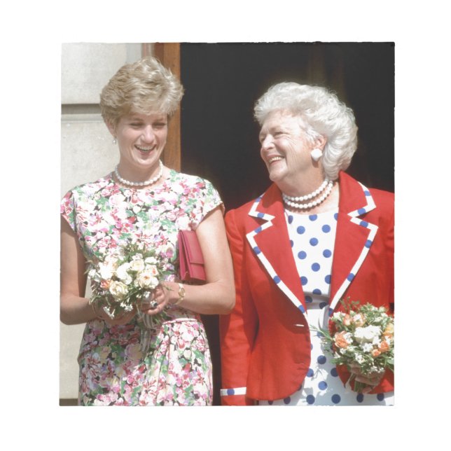 Princess Diana-Barbara Bush Notizblock (Vorderseite)