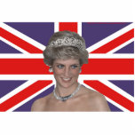 Princess Diana fliegt die Flagge Freistehende Fotoskulptur<br><div class="desc">Princess Diana fliegt die Flagge</div>