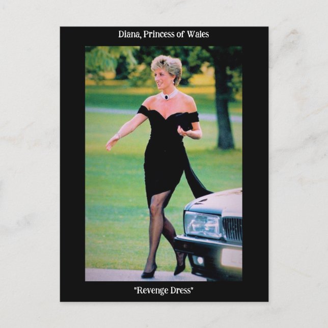 Princess Diana in diesem "Rachekleid" Postkarte (Vorderseite)