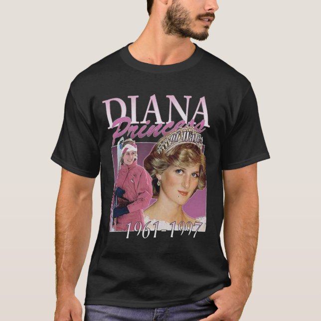 Princess Diana Vintage 90s Classic T-Shirt (Vorderseite)