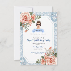 Princess Diaries 30. Geburtstag millennial Einladu Einladung