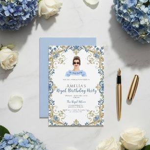 Princess Diaries 30. Geburtstag millennial Einladu Einladung