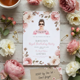 Princess Diaries 30. Geburtstag millennial Einladu Einladung