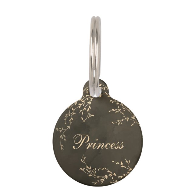 Princess Dog Cat Pet Elegantes Flora Haustiermarke (Vorderseite)