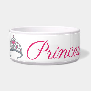 Princess Dog Pink Silver Tiara Royalty Queen Crown Napf
